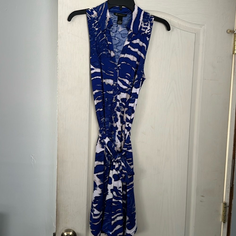 INC animal print dress with belt , excellent condition